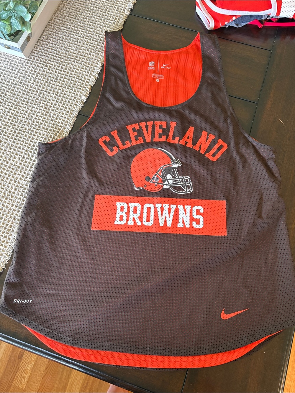 Nike Cleveland Browns Brown & Orange jersey Tank Top